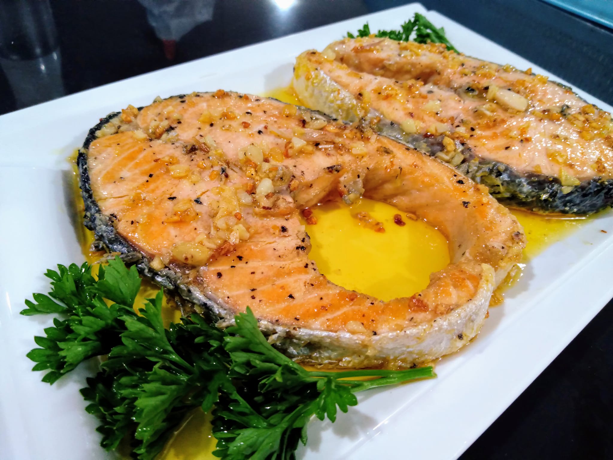 Lemon Butter Garlic Salmon - Pinoy Cooks